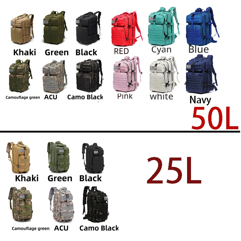 Waterproof Tactical Outdoor Hiking Backpack
