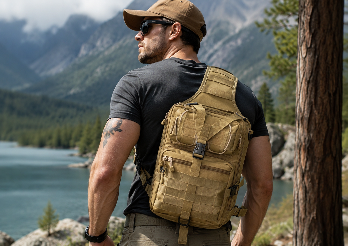 Tactical Waterproof Sling Backpack